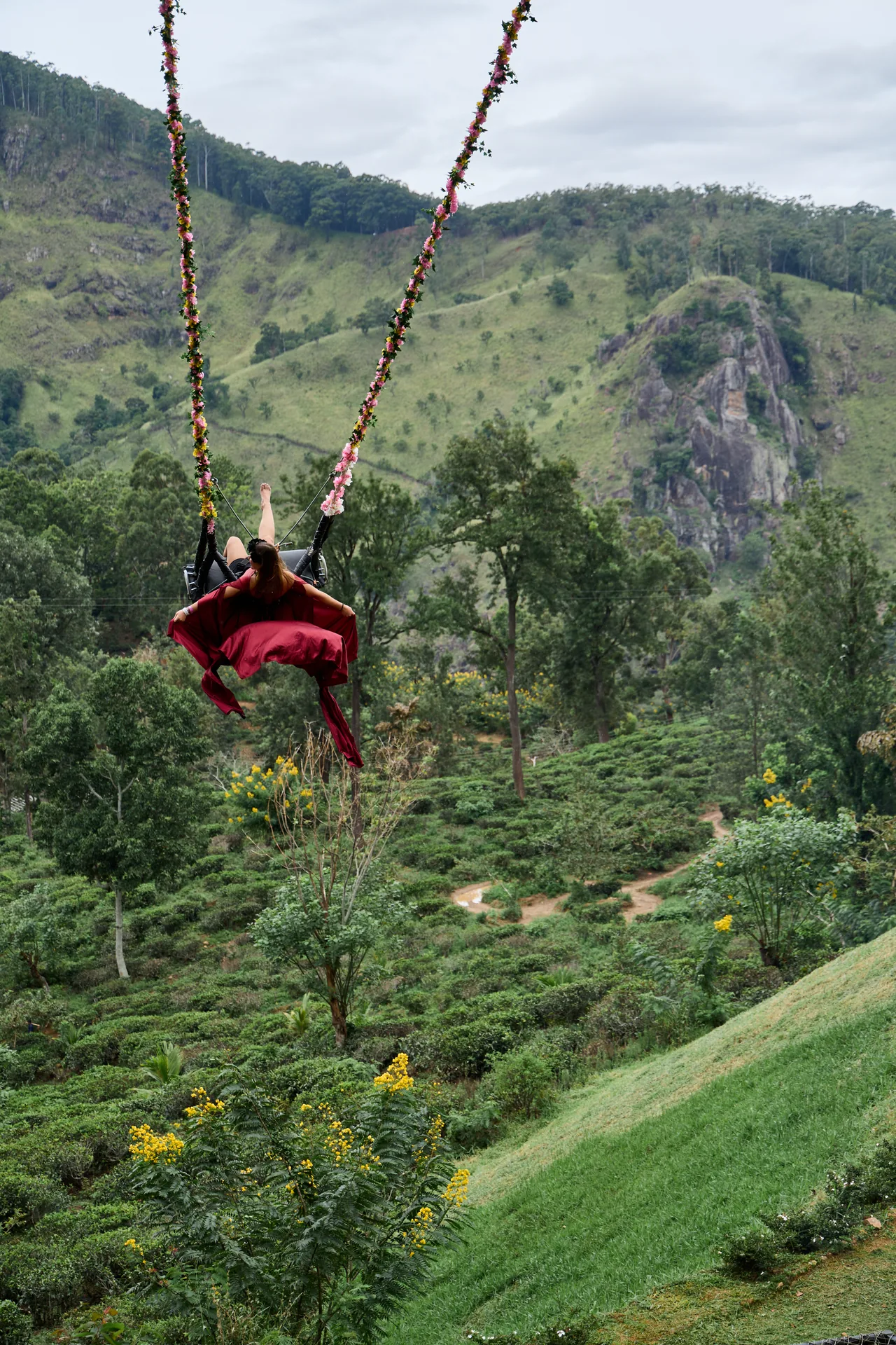 Scenic hill country swing experience in Ella
